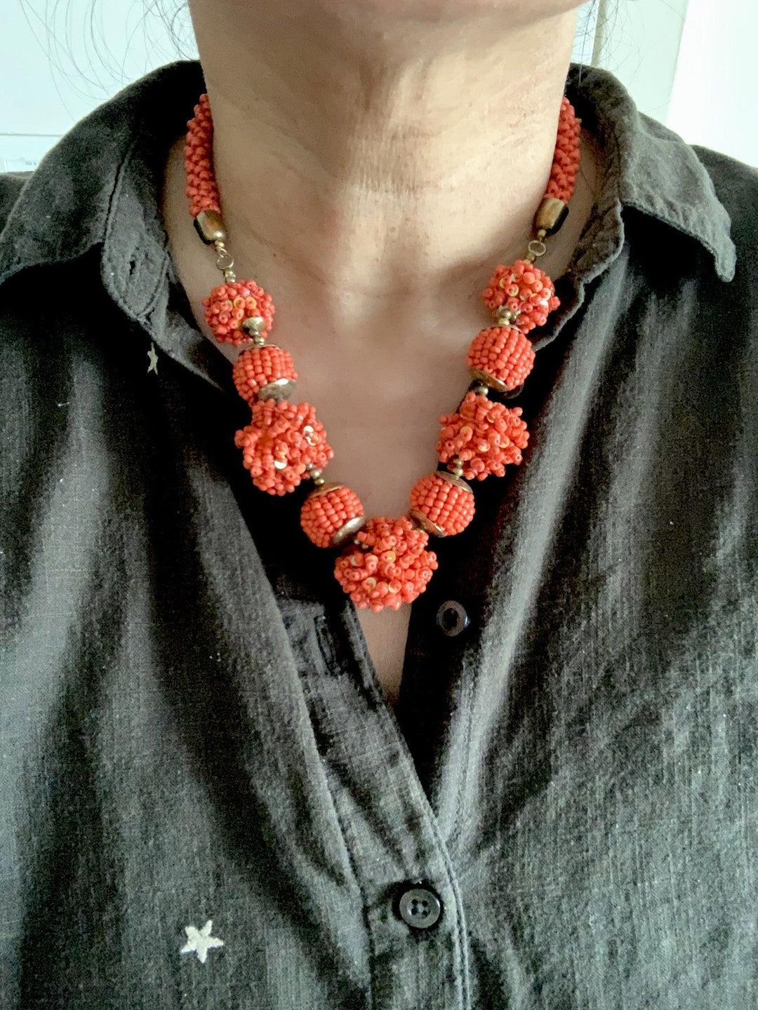 Marigold Beaded Necklace - SHIVKA