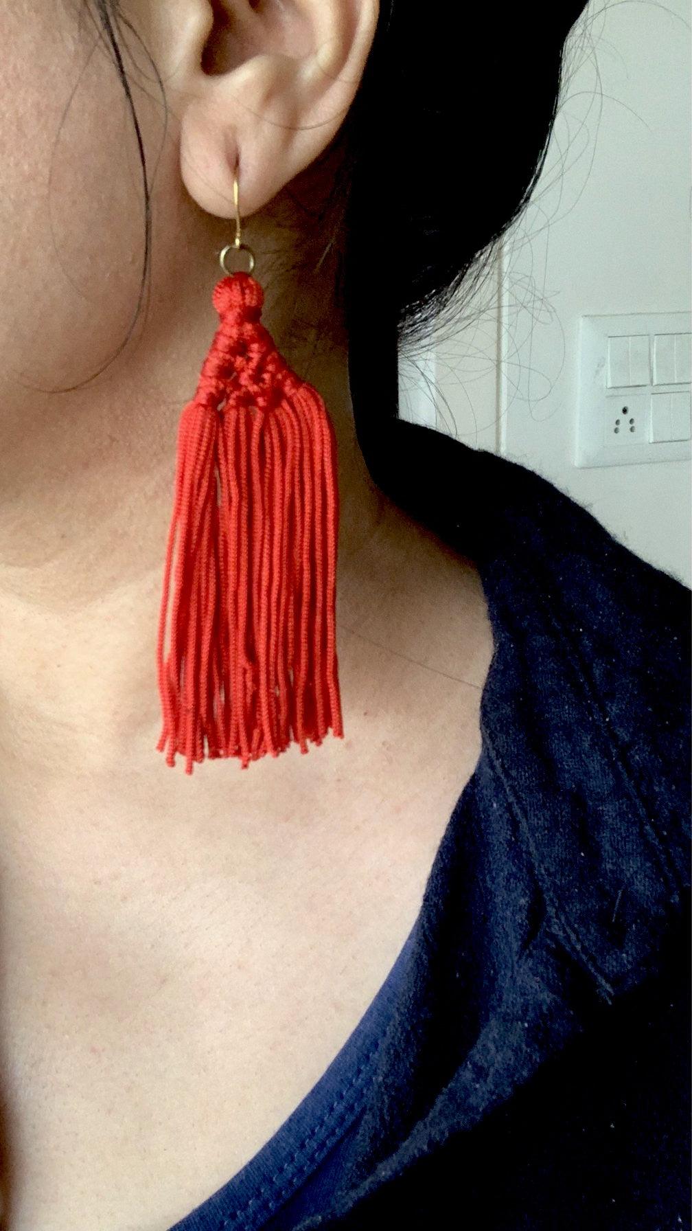 Stylish Silk Threads Danglers - SHIVKA