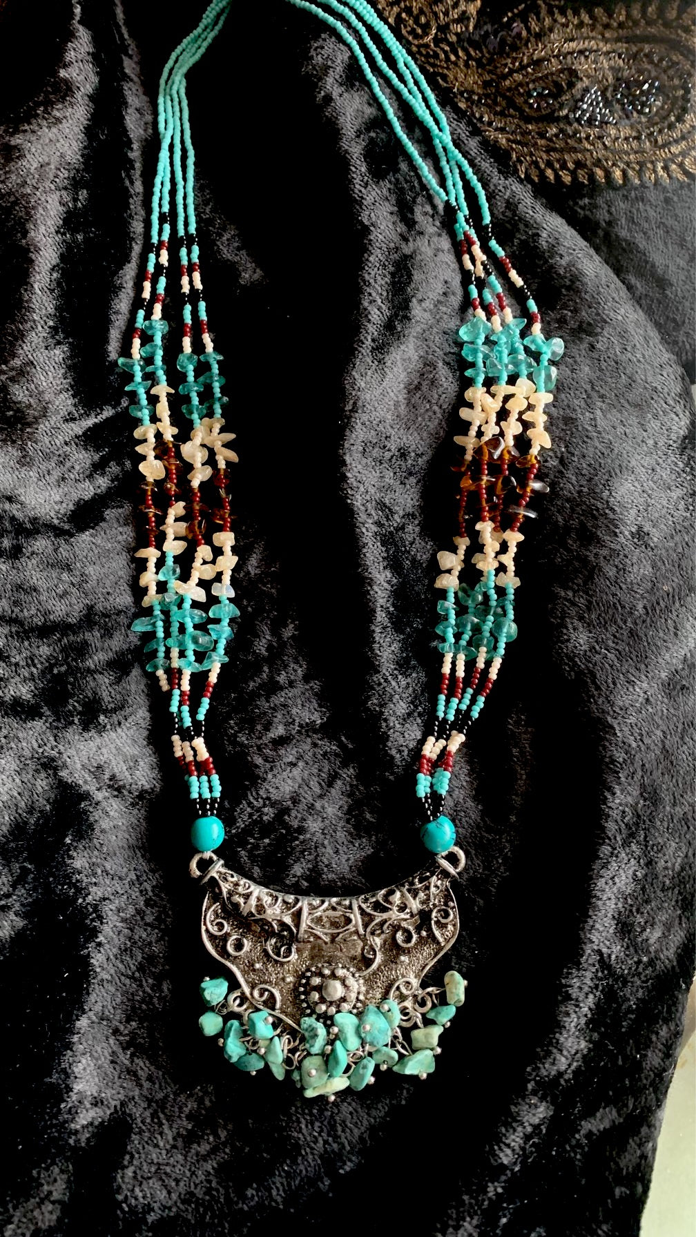 Antique Pendant Long Necklace