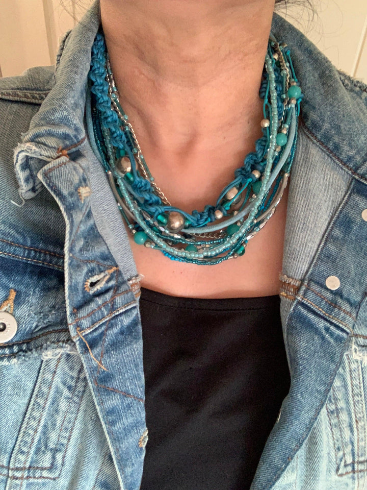 Statement Beaded Necklace - SHIVKA