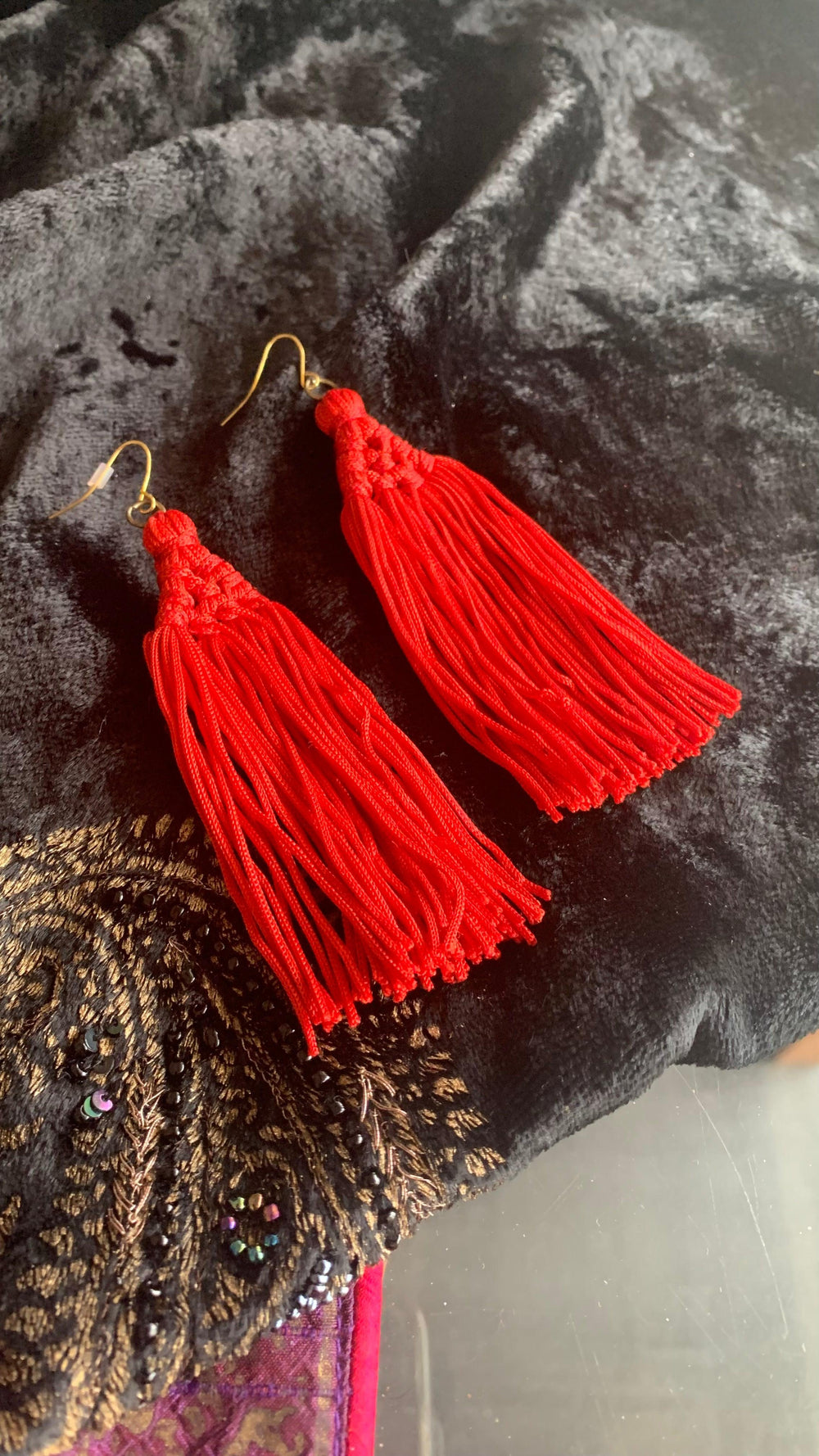Stylish Silk Threads Danglers - SHIVKA