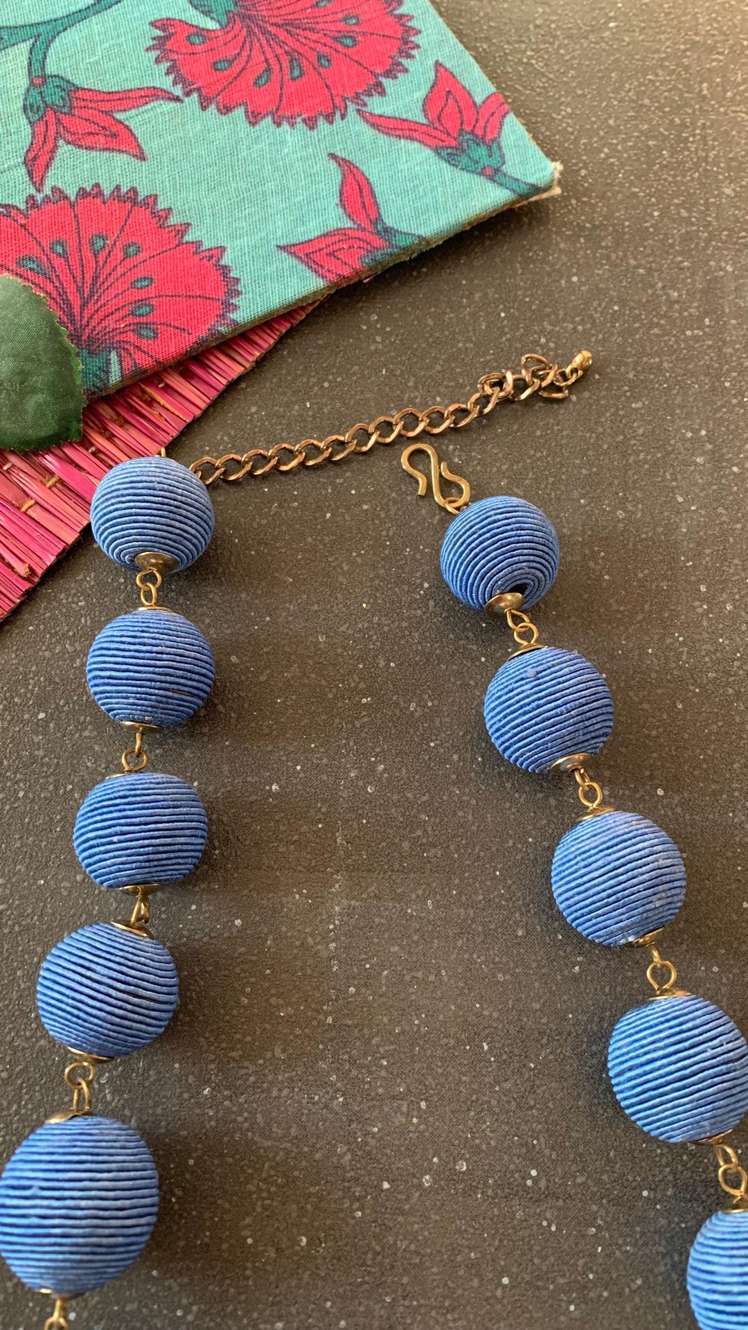 Textured Paper Balls Fashion Necklace - SHIVKA