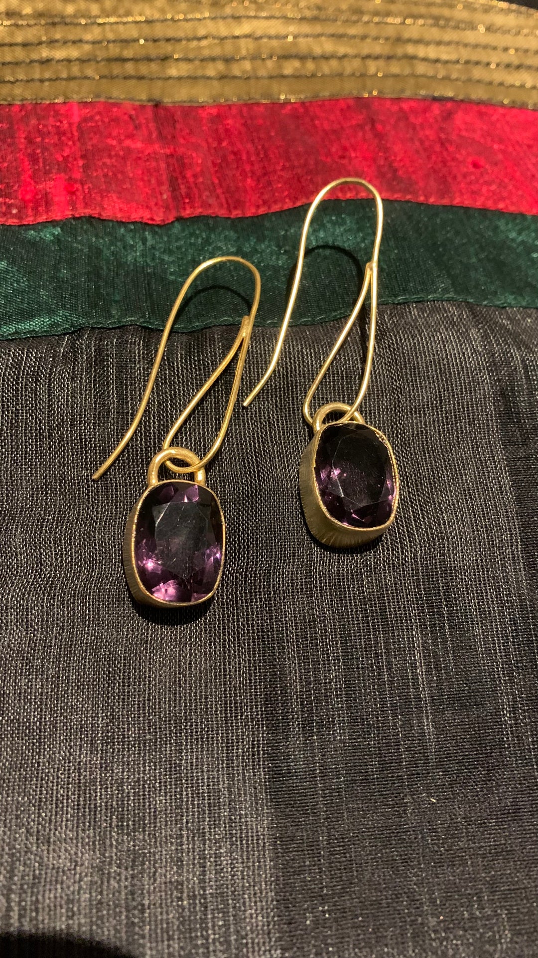 Amethyst Drop Danglers