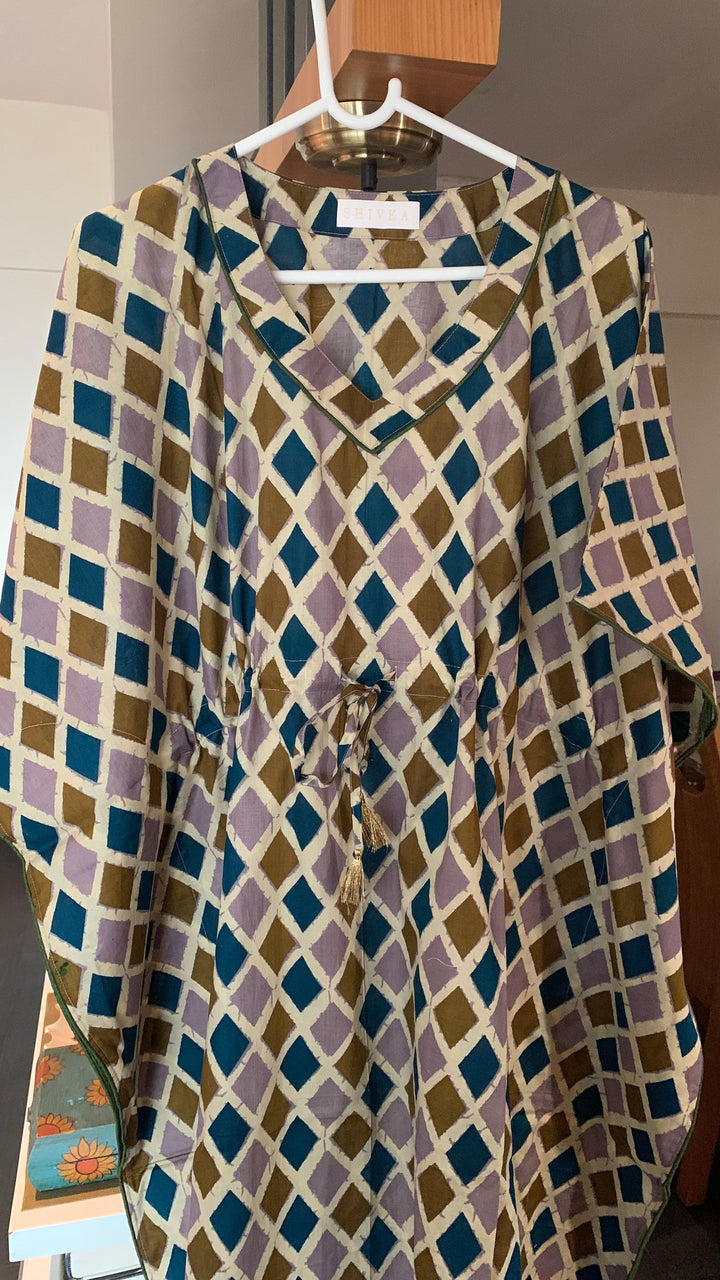 Geometric Cotton Kaftan - SHIVKA