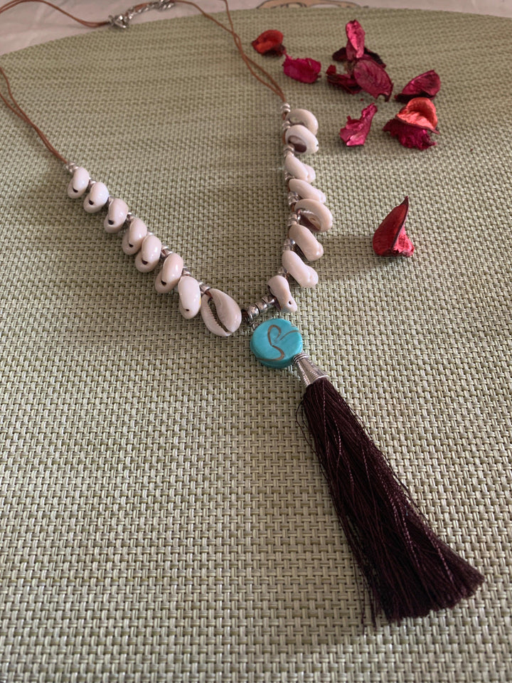 Shells Turquoise Necklace - SHIVKA