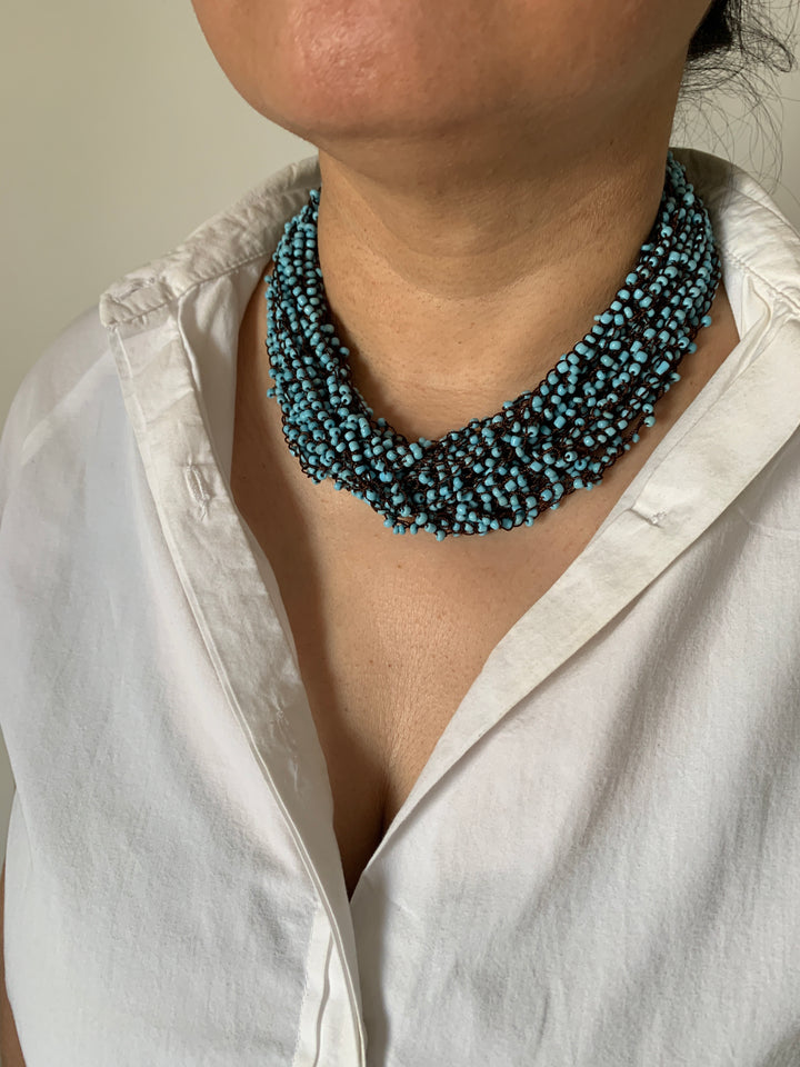 Blue Beaded Necklace
