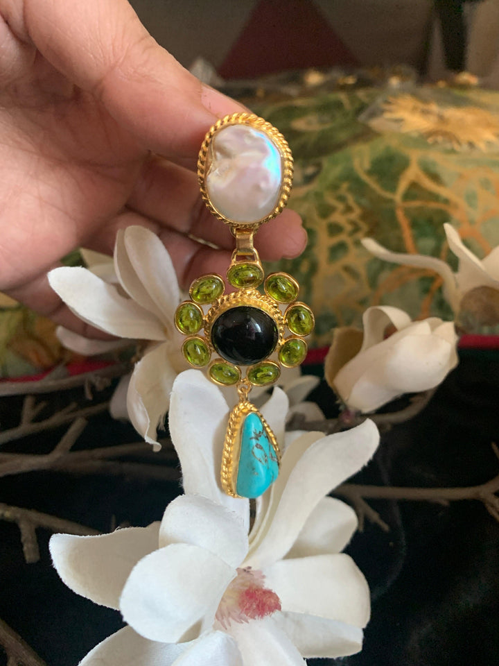 Scintillating Gemstones Earrings - SHIVKA