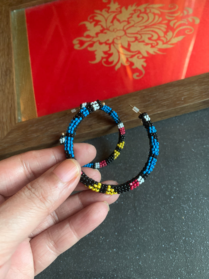 Beaded Hoops