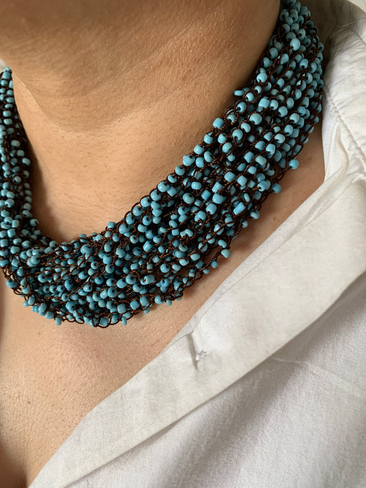 Blue Beaded Necklace