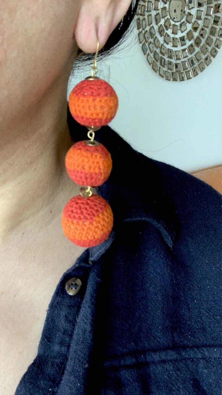 Stylish Crochet Long Danglers - SHIVKA