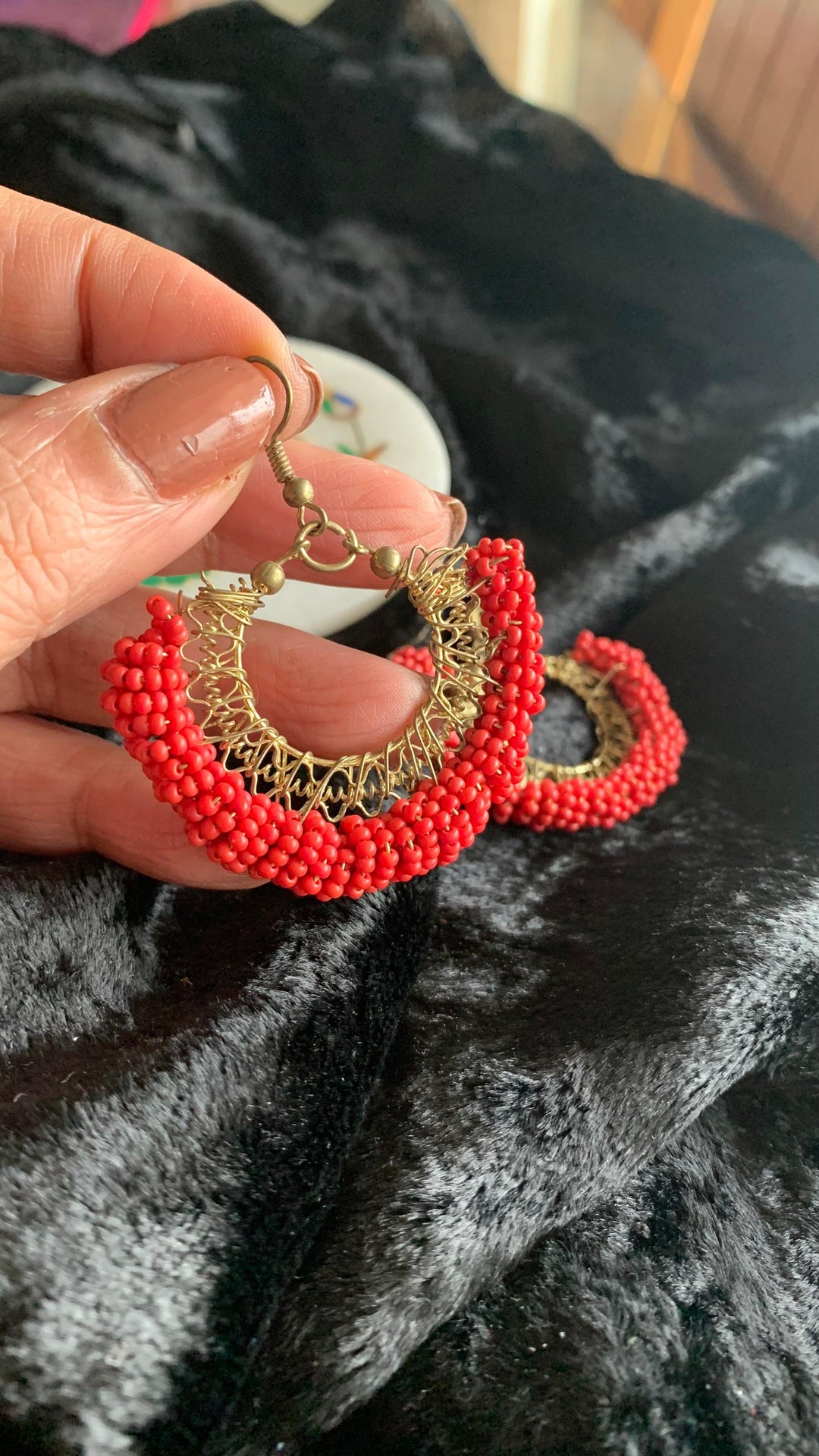 Wired Beaded Danglers - SHIVKA