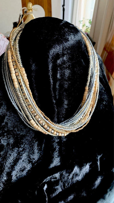 Gorgeous Multilayered Beaded Necklace - SHIVKA