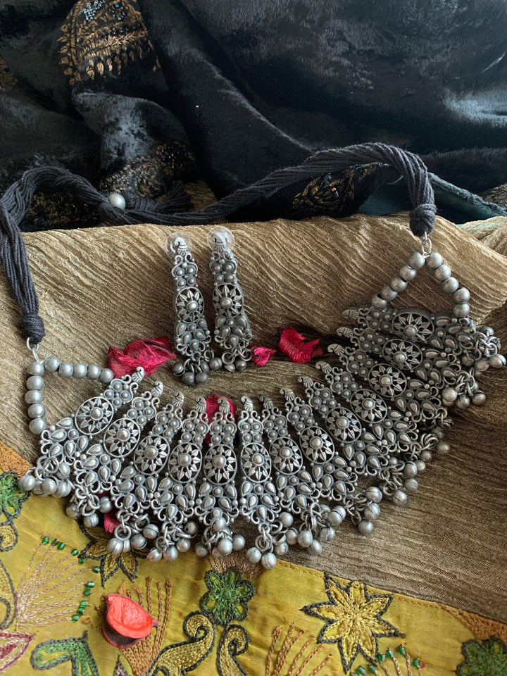Vintage Necklace with Studs - SHIVKA