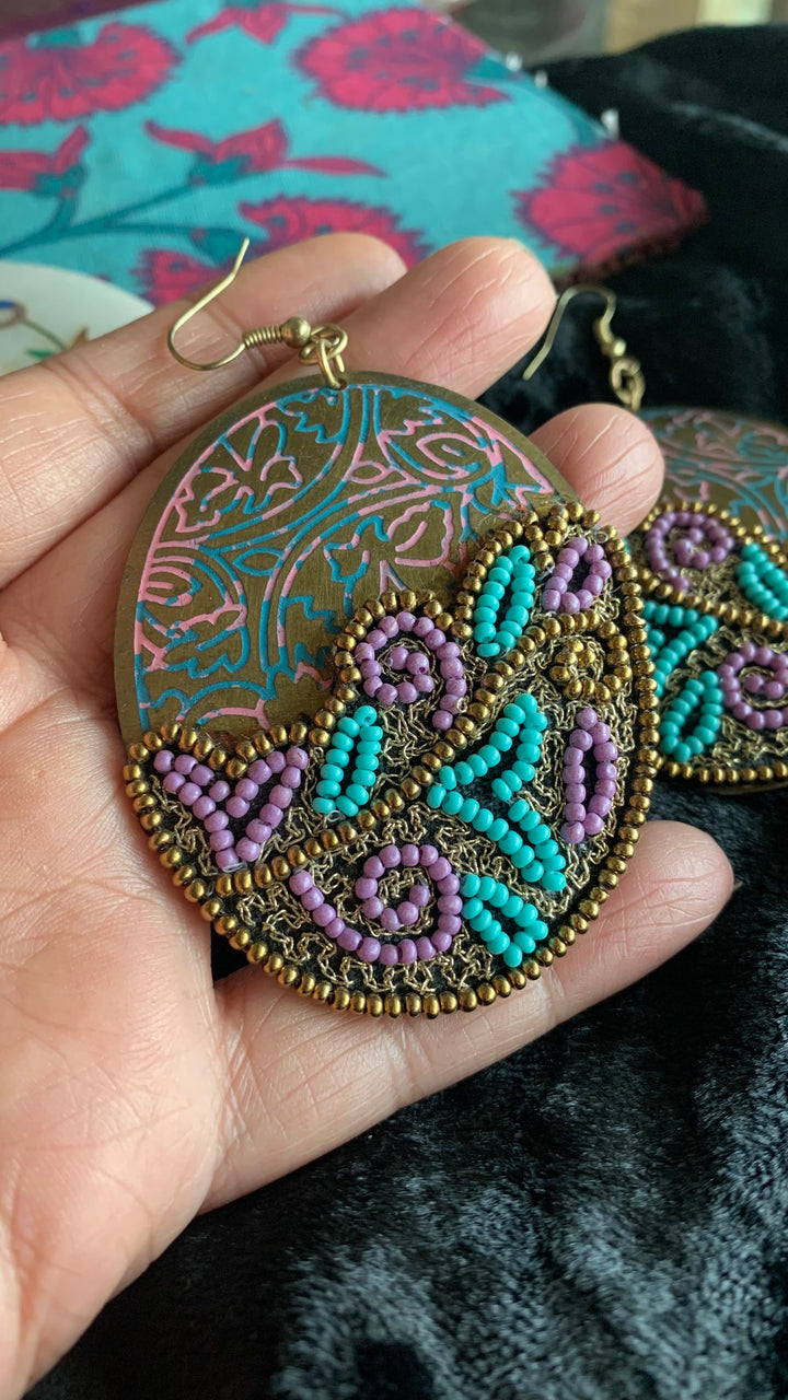 Antique Embroidery Earrings