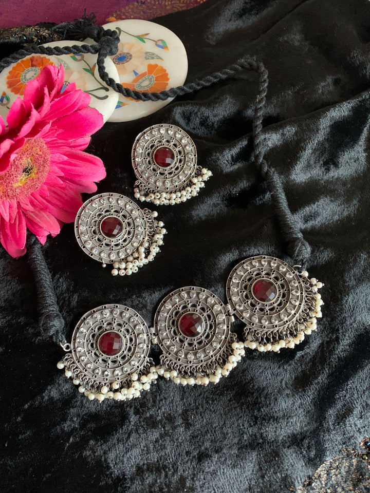 Antique Choker with Oversized Studs