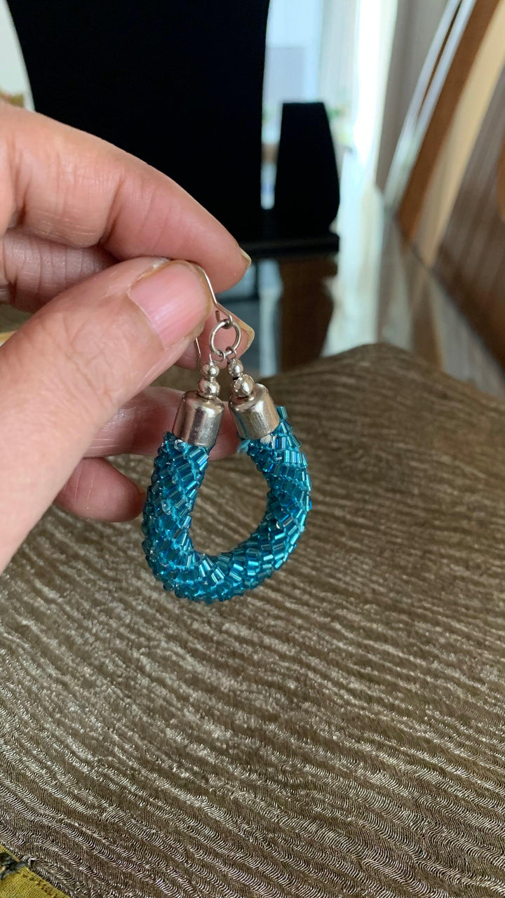 Shiny Hoop Danglers - SHIVKA