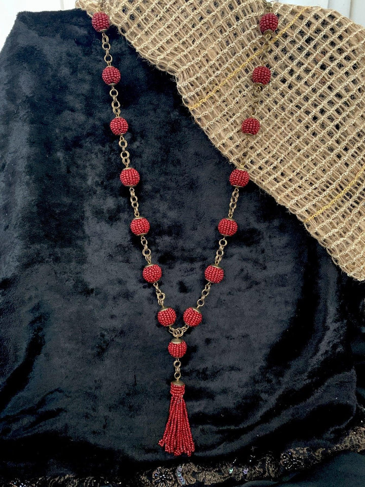 Tasseled Long Necklace - SHIVKA