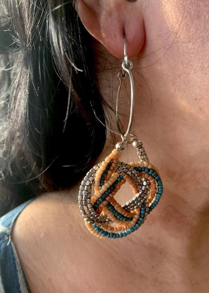 Gorgeous Beaded Hoop Danglers - SHIVKA