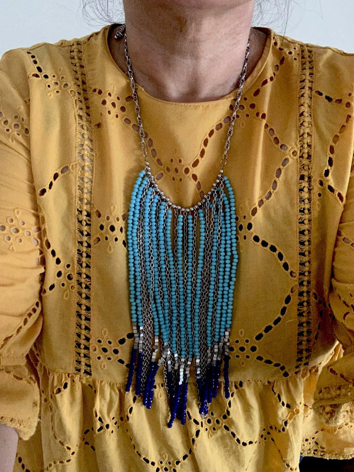 Tasseled Beaded Necklace - SHIVKA