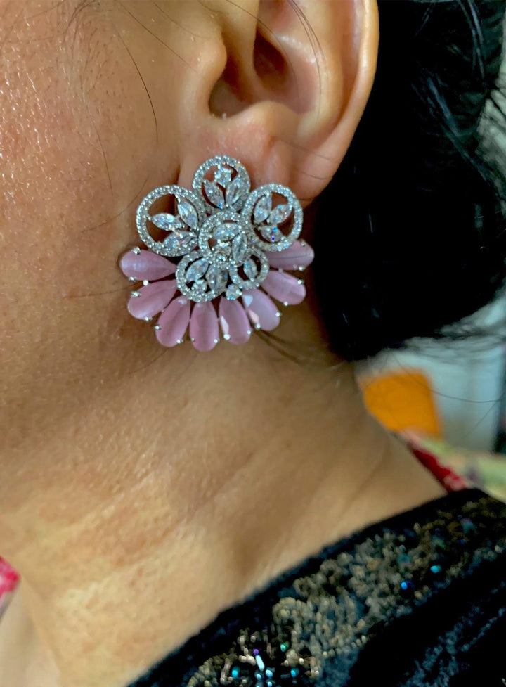 Pink CZ Studs - SHIVKA