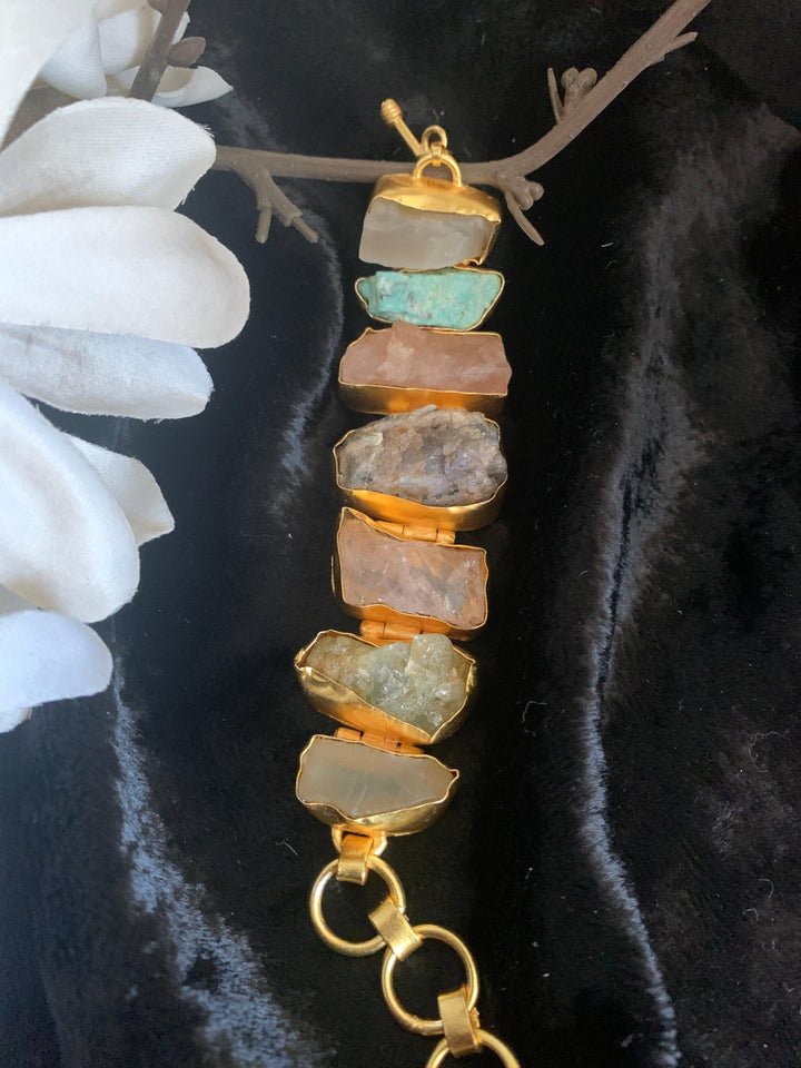 Statement Multi Gemstones Bracelet - SHIVKA