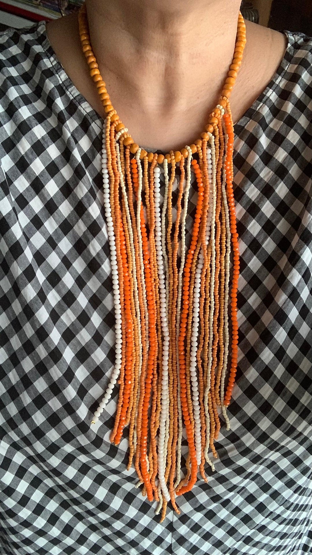 Multi Tasseled Statement Necklace - SHIVKA