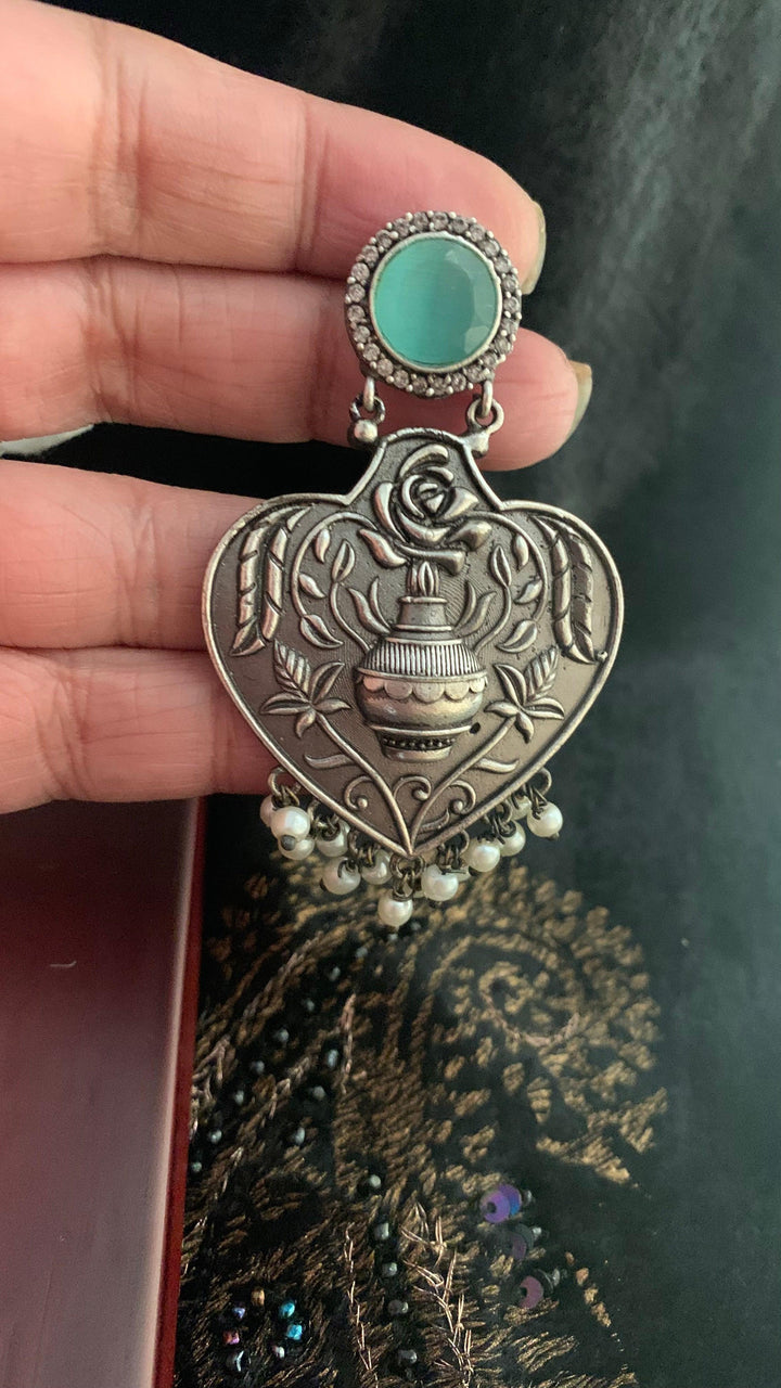 Vintage Stones and Pearls Earrings - SHIVKA