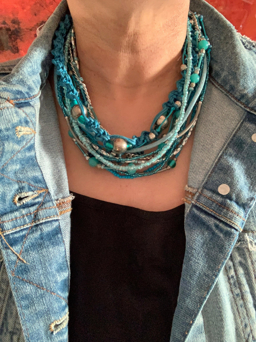 Statement Beaded Necklace - SHIVKA