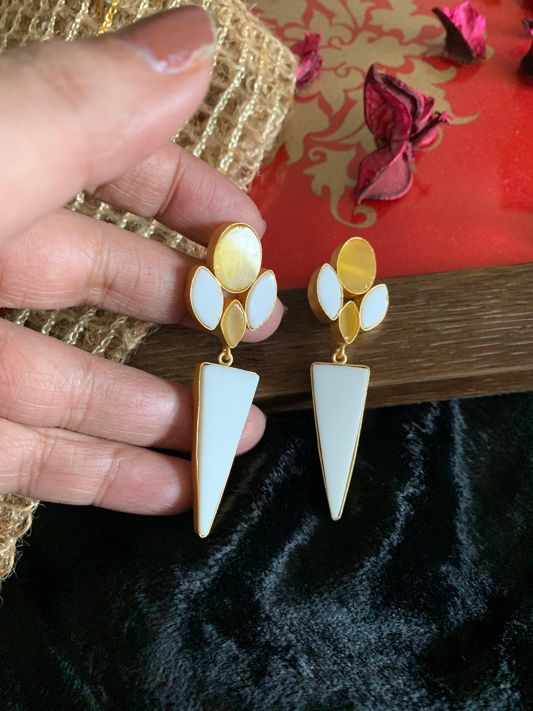 Natural Gemstones Earrings - SHIVKA