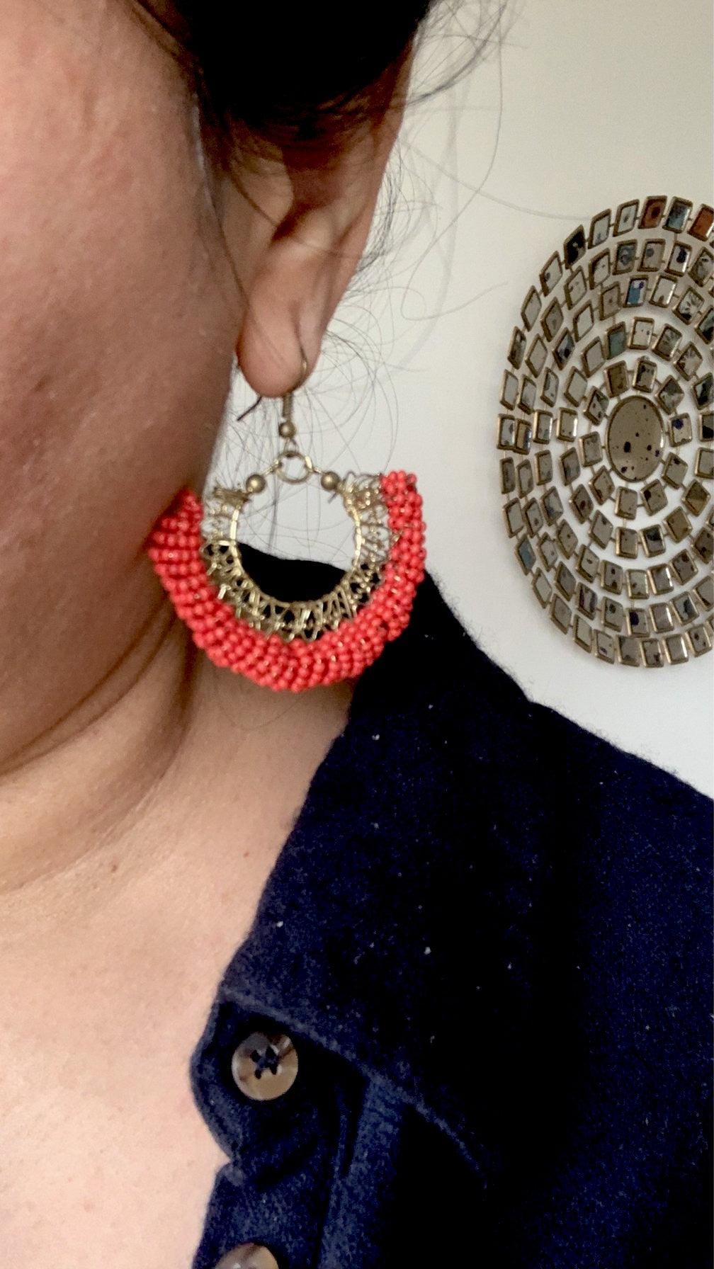 Wired Beaded Danglers - SHIVKA