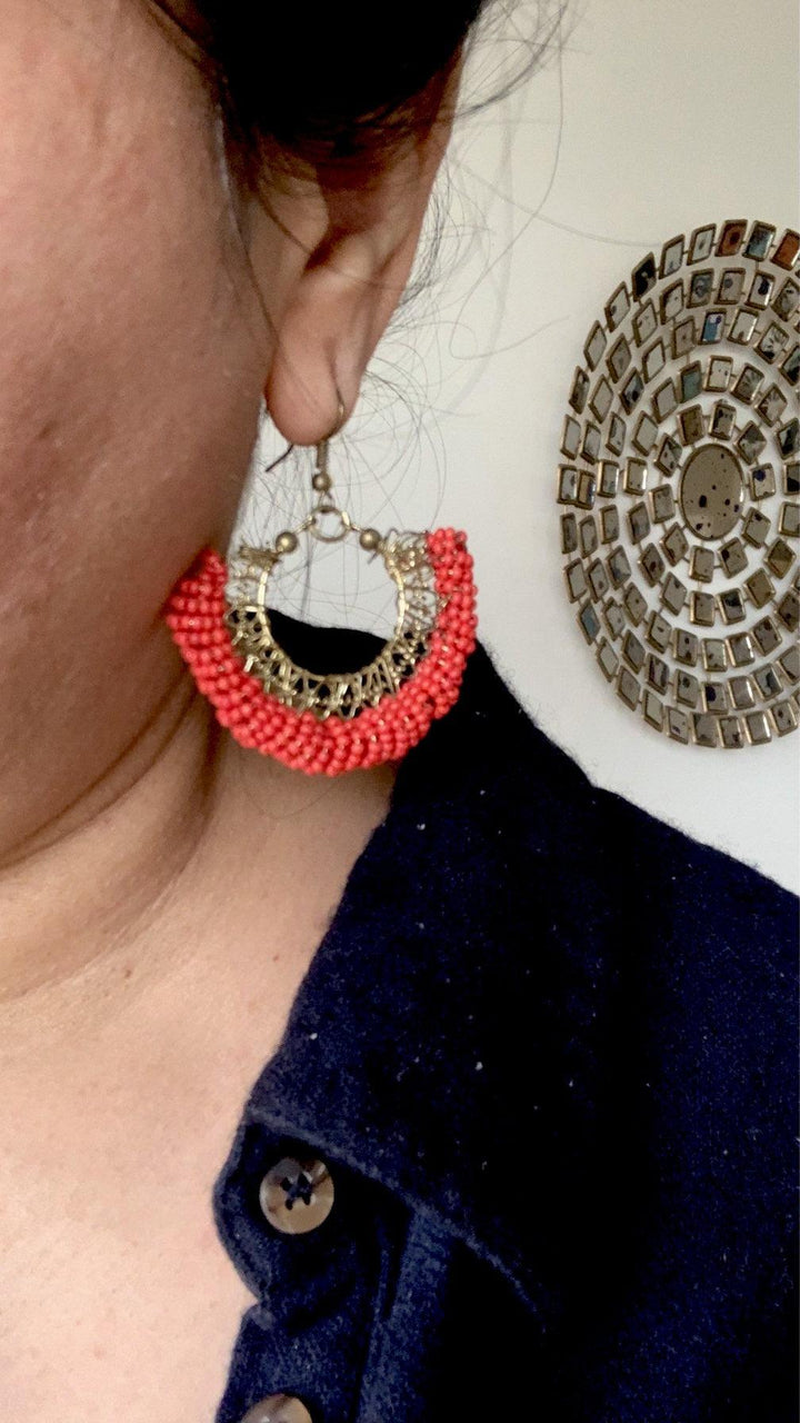 Wired Beaded Danglers - SHIVKA