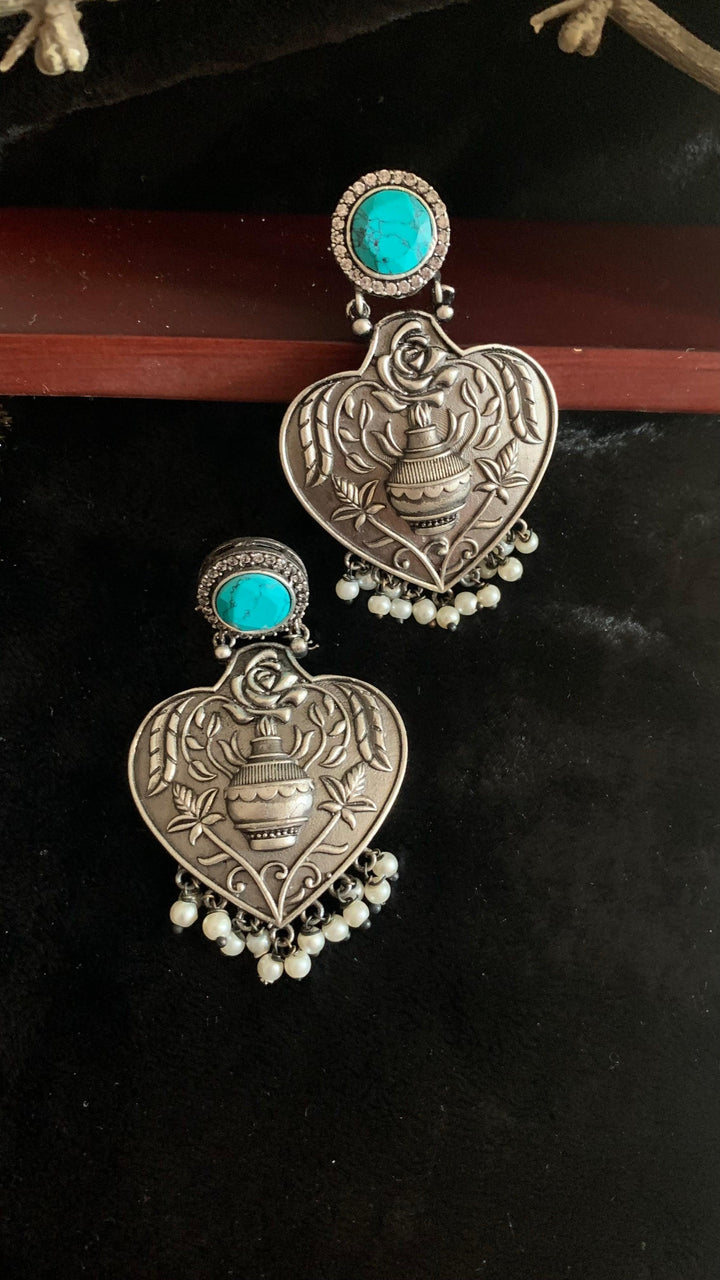 Vintage Stones and Pearls Earrings - SHIVKA