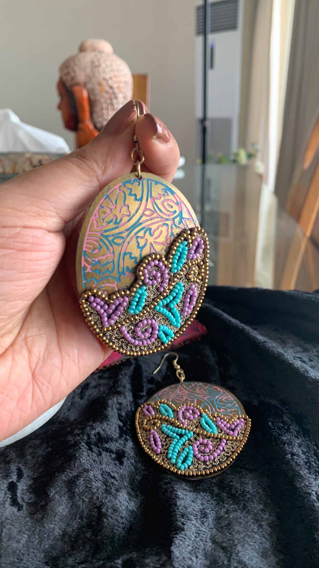 Antique Embroidery Earrings