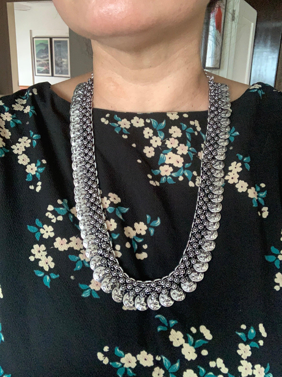 Ganesha Coin Long Necklace - SHIVKA