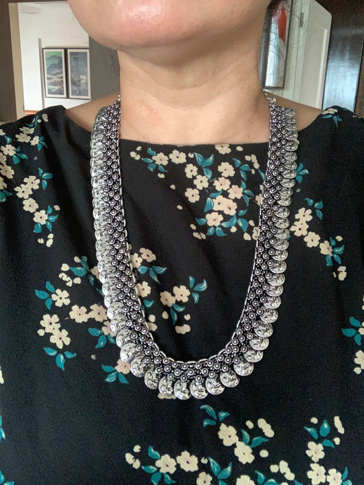 Ganesha Coin Long Necklace - SHIVKA