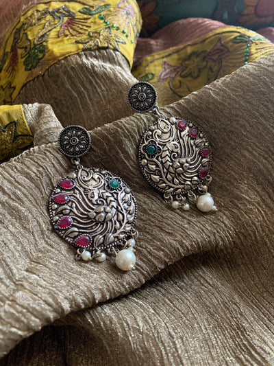 Vintage Peacock Earrings - SHIVKA