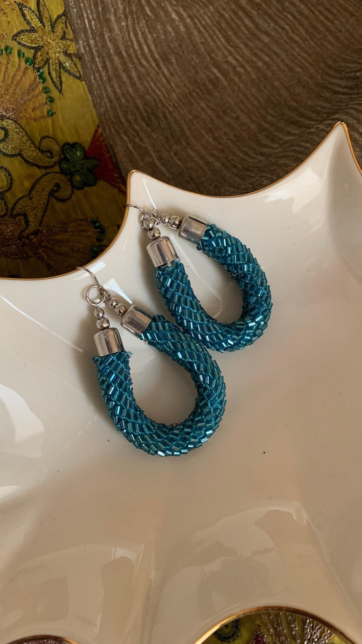 Shiny Hoop Danglers - SHIVKA