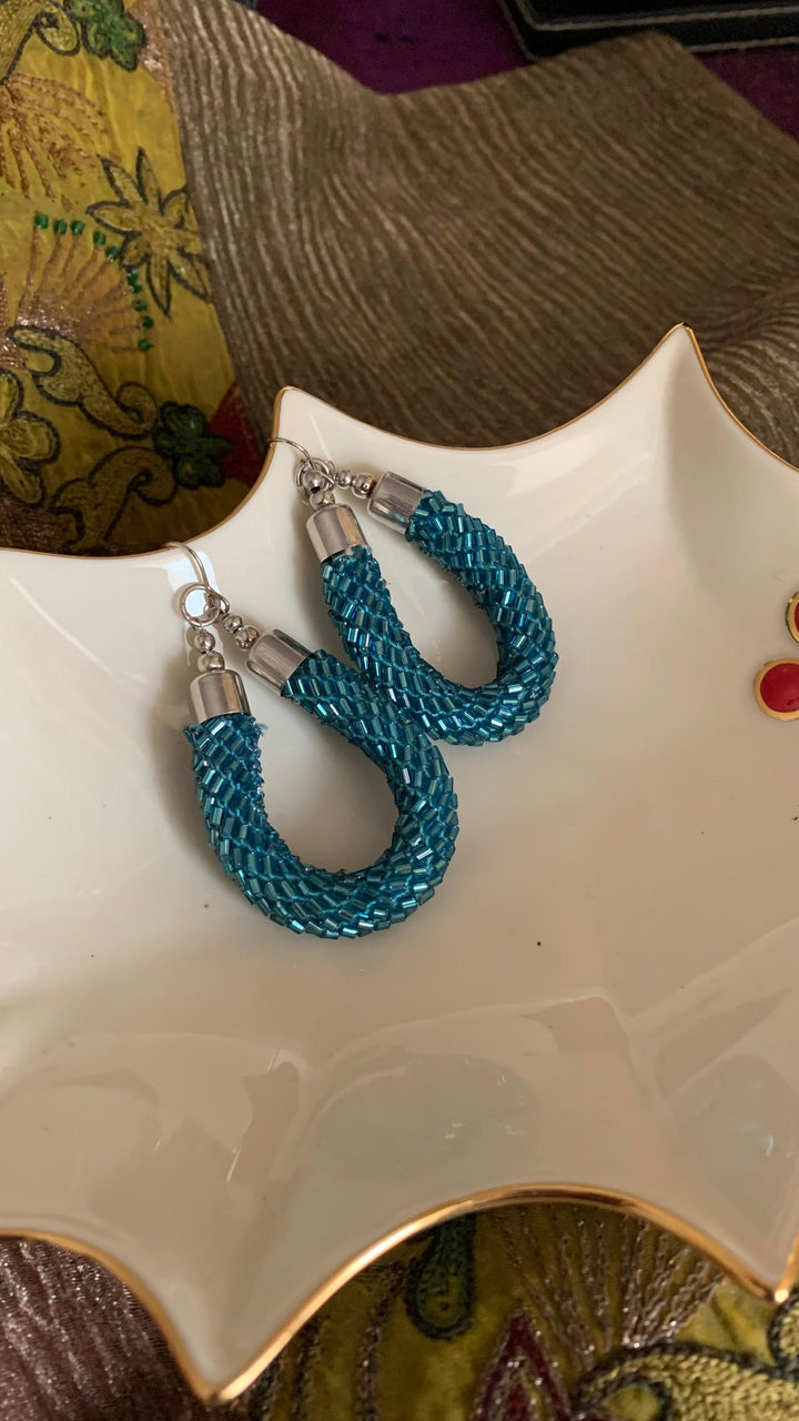 Shiny Hoop Danglers - SHIVKA