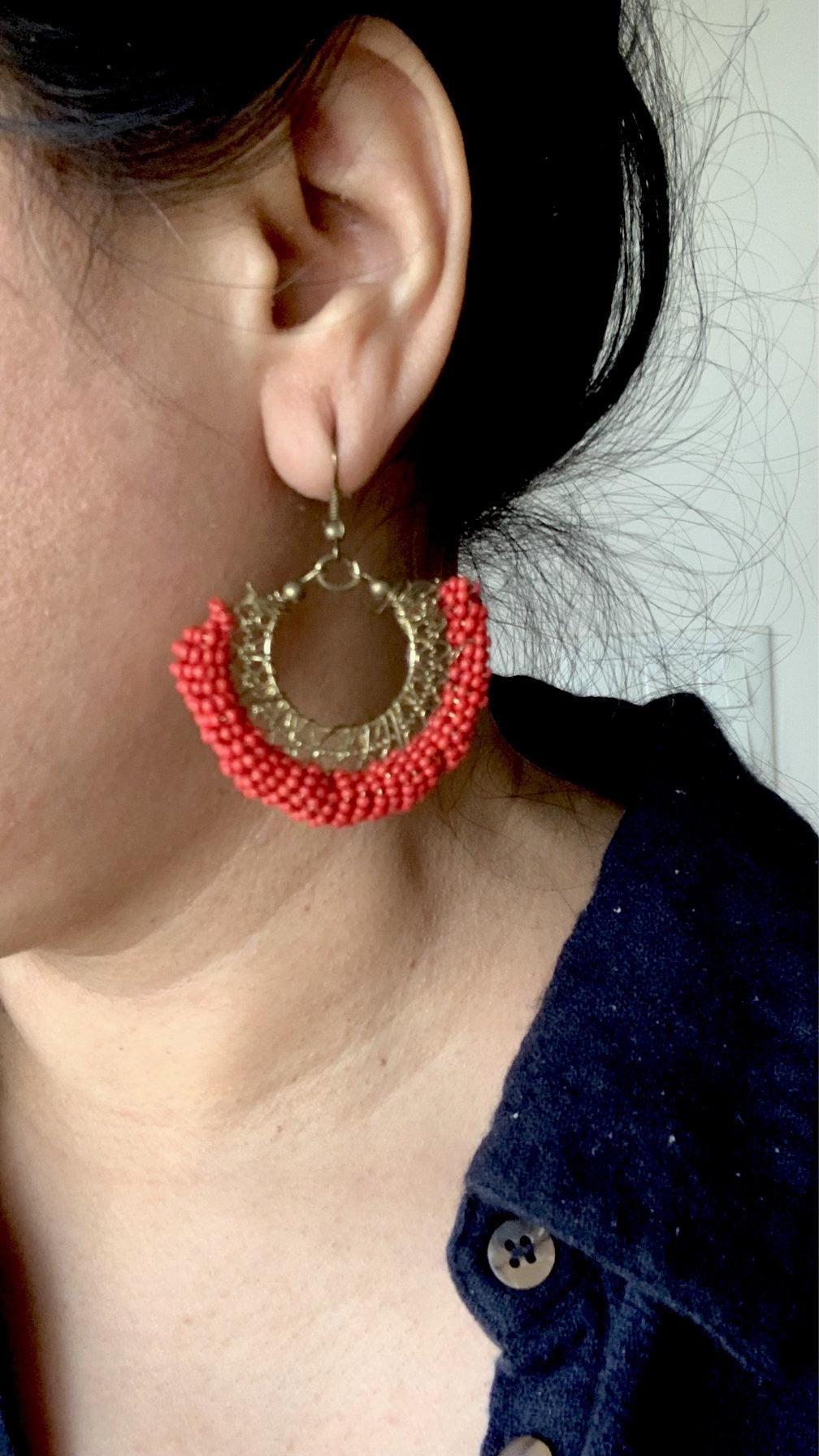 Wired Beaded Danglers - SHIVKA