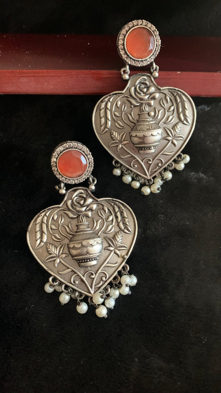 Vintage Stones and Pearls Earrings - SHIVKA
