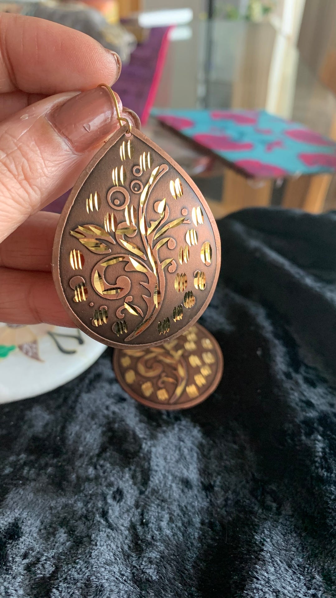 Antique Carved Earrings