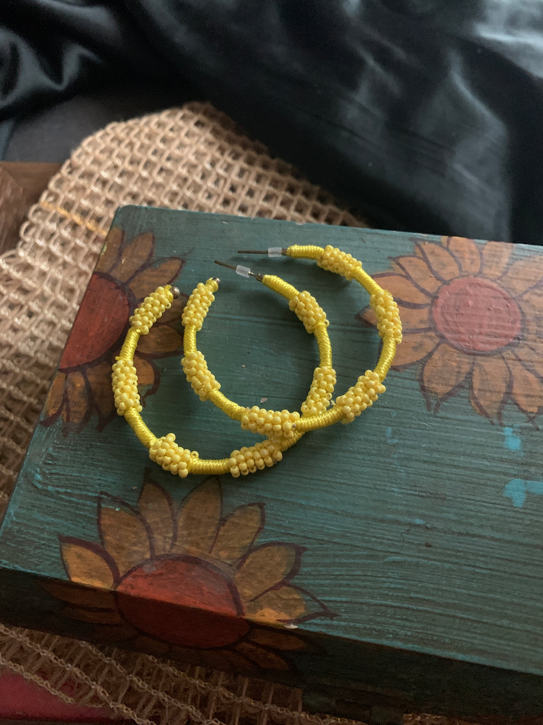 Classic Beaded Hoops