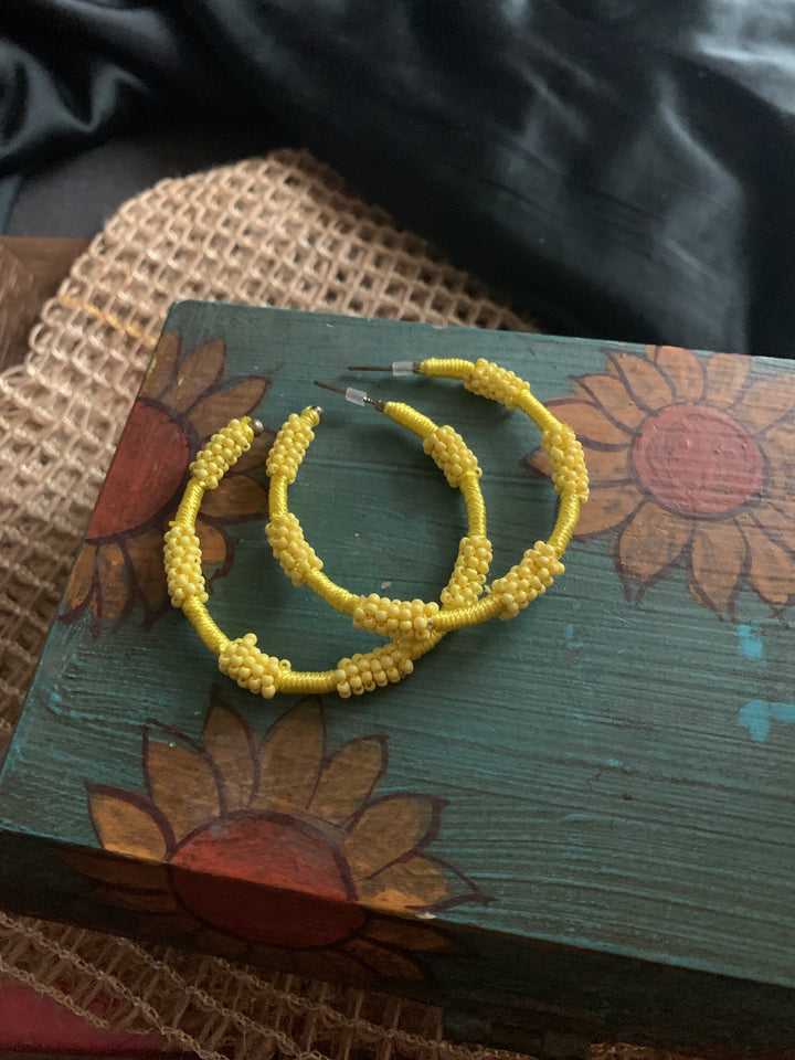 Classic Beaded Hoops