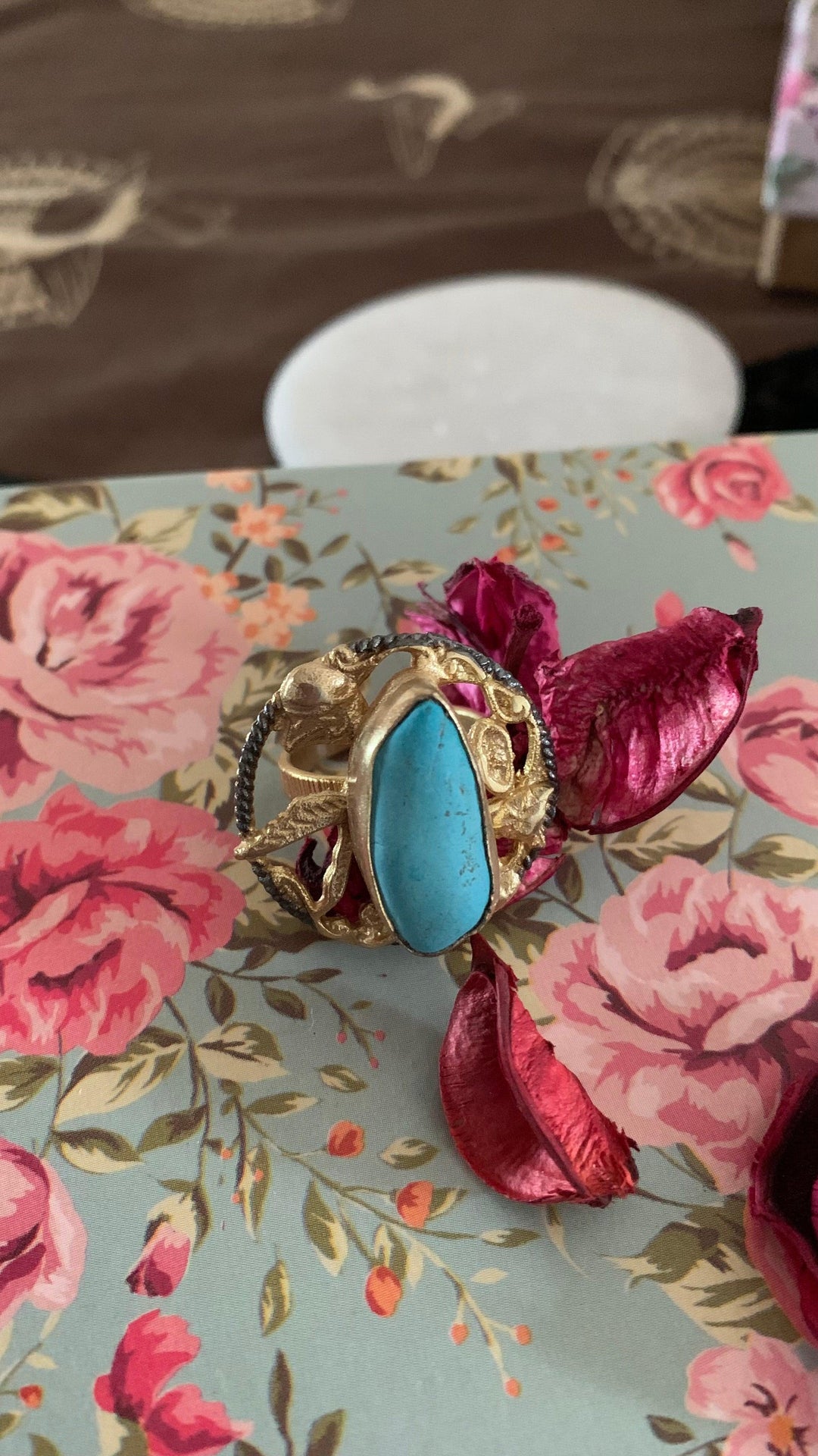 Vintage Stone Ring - SHIVKA