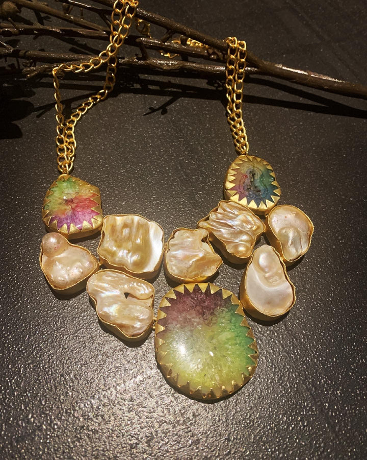 Statement Baroque Pearl Necklace - SHIVKA