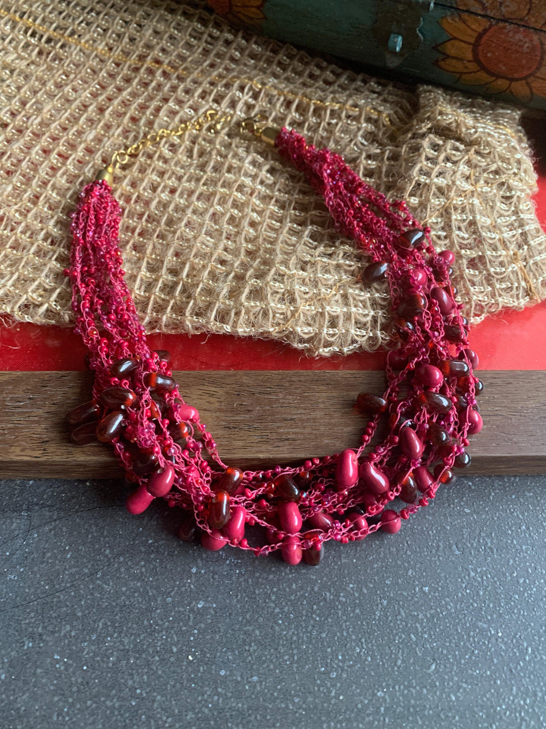 Statement Collar Beaded Necklace - SHIVKA