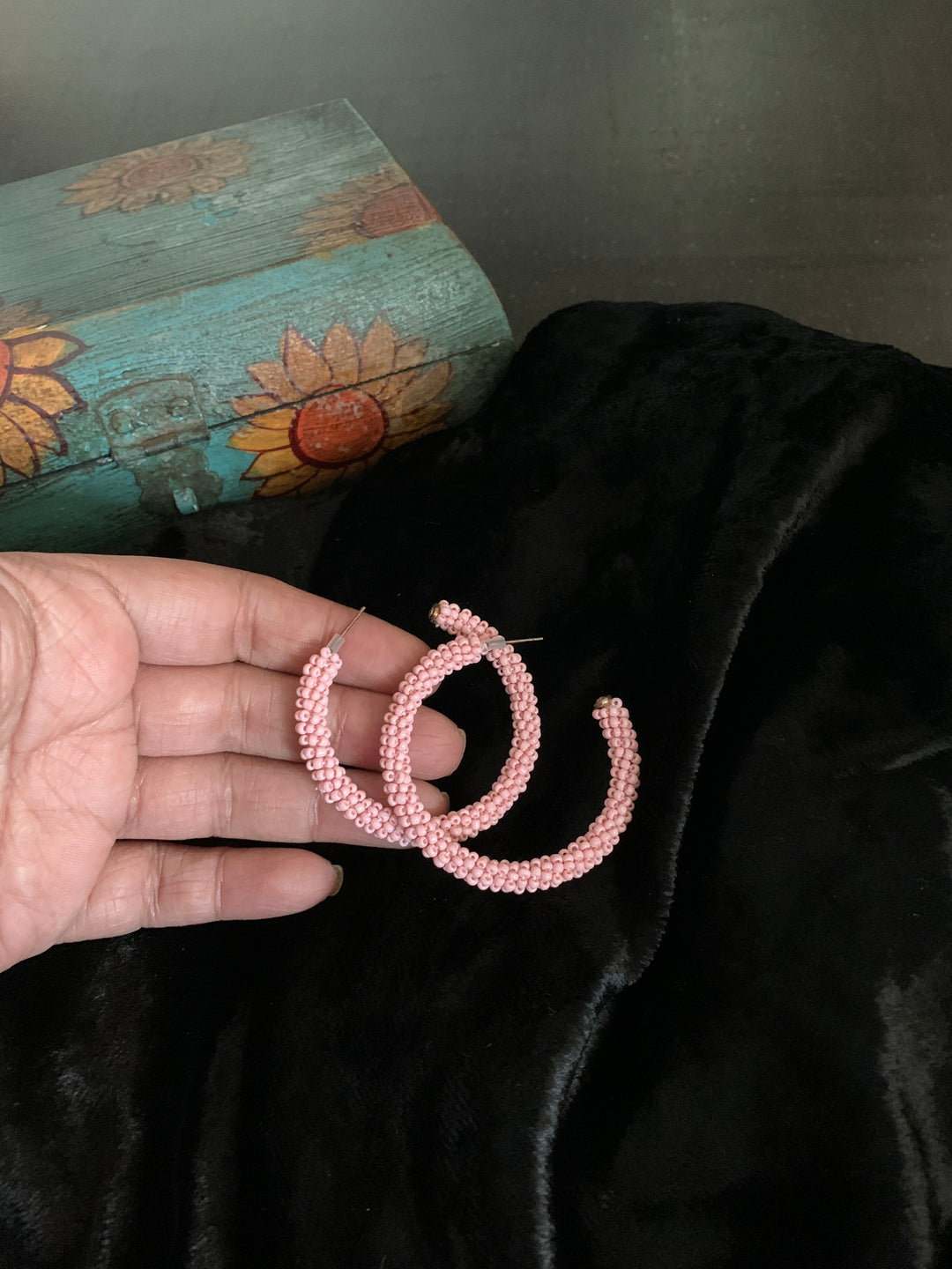 Classic Beaded Hoops