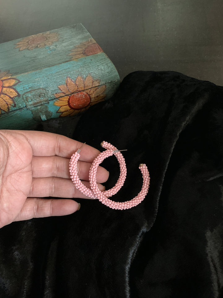Classic Beaded Hoops