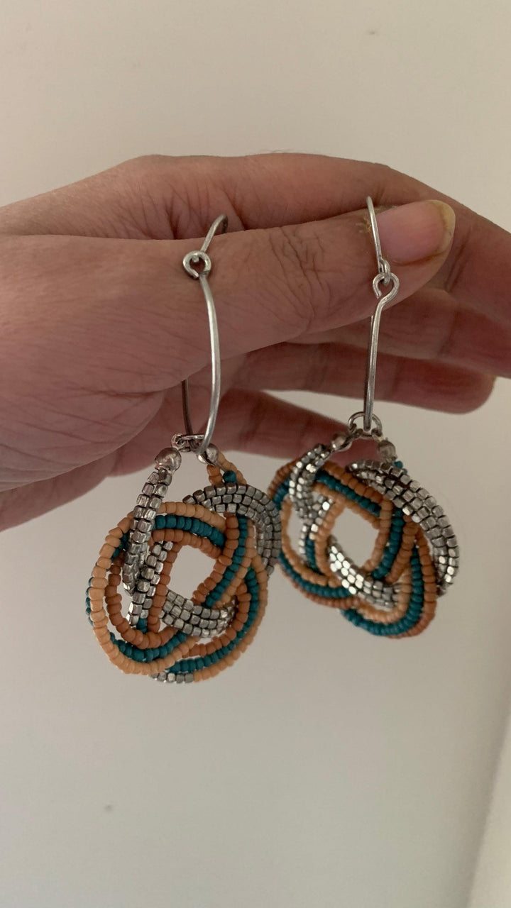 Gorgeous Beaded Hoop Danglers - SHIVKA