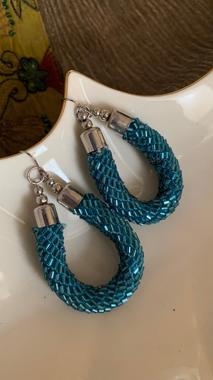 Shiny Hoop Danglers - SHIVKA